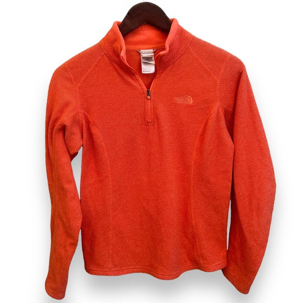 The North Face Orange Pullover Fleece Size Womens Small